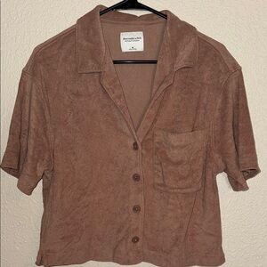 Brown Button-Up Shirt